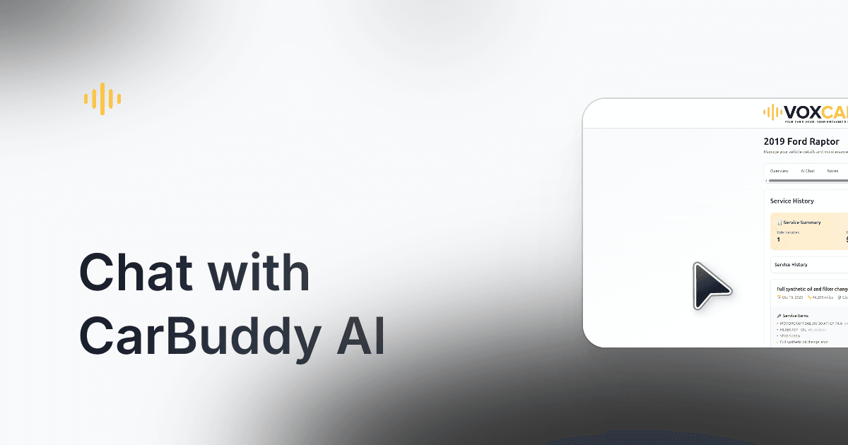 Chat with CarBuddy AI demo preview