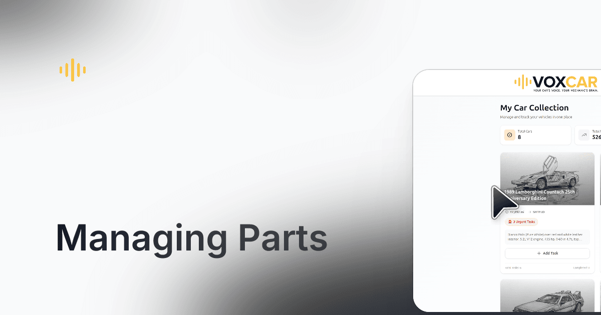 Managing Parts demo preview
