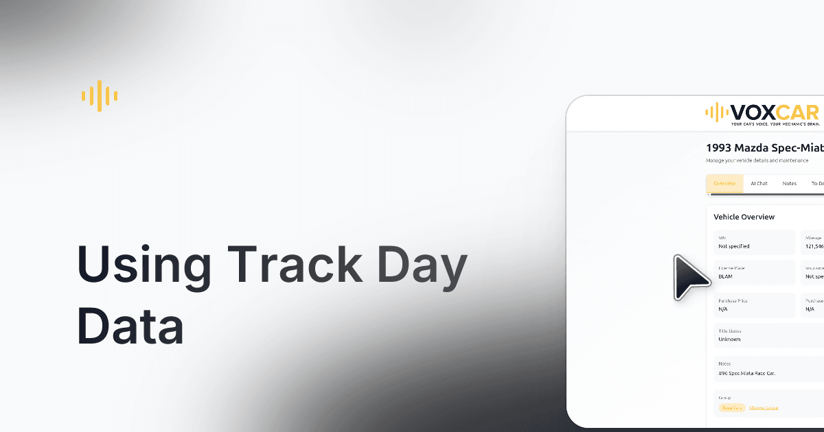 Using Track Day Data demo preview