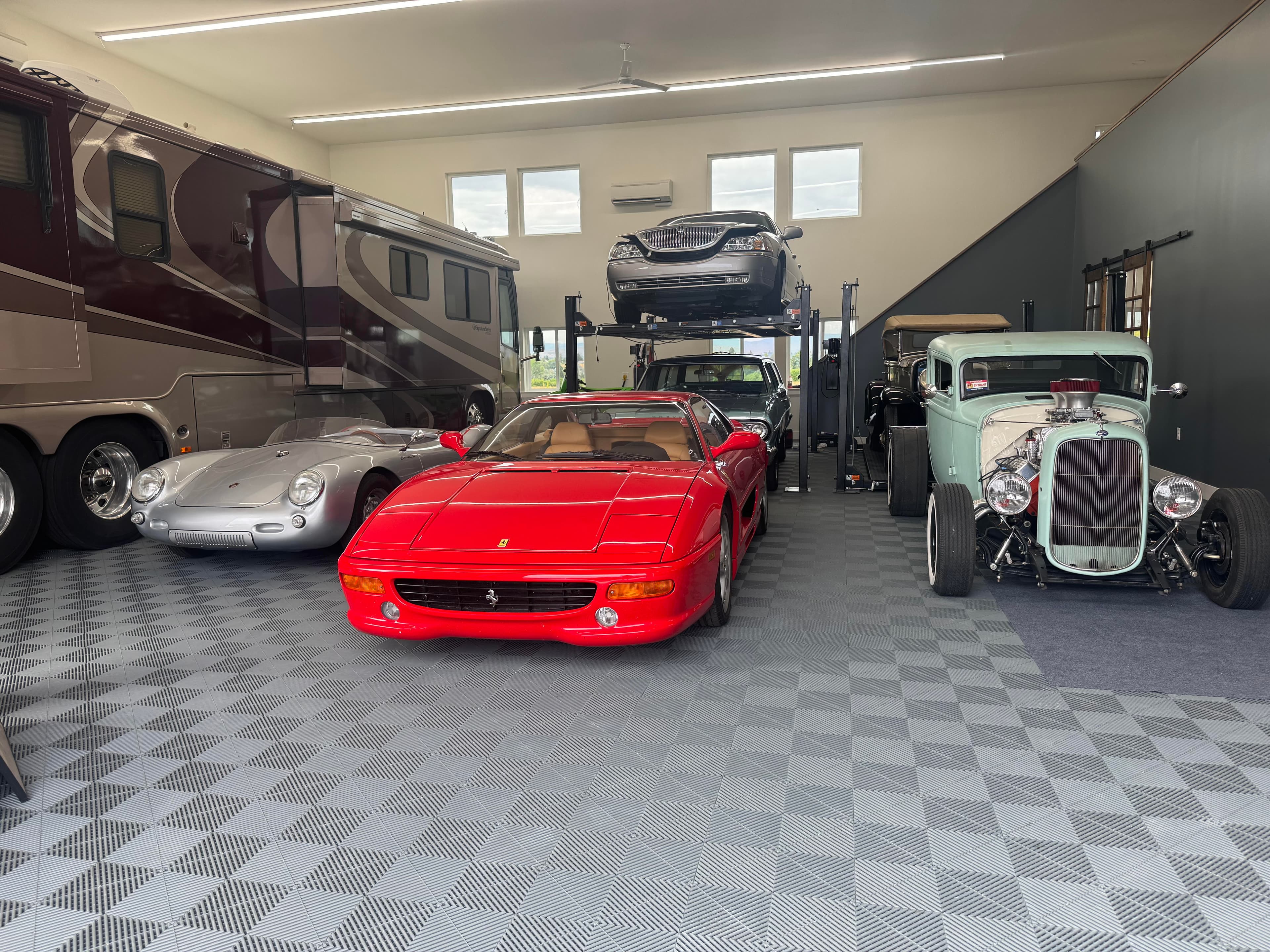 Classic car restoration shop