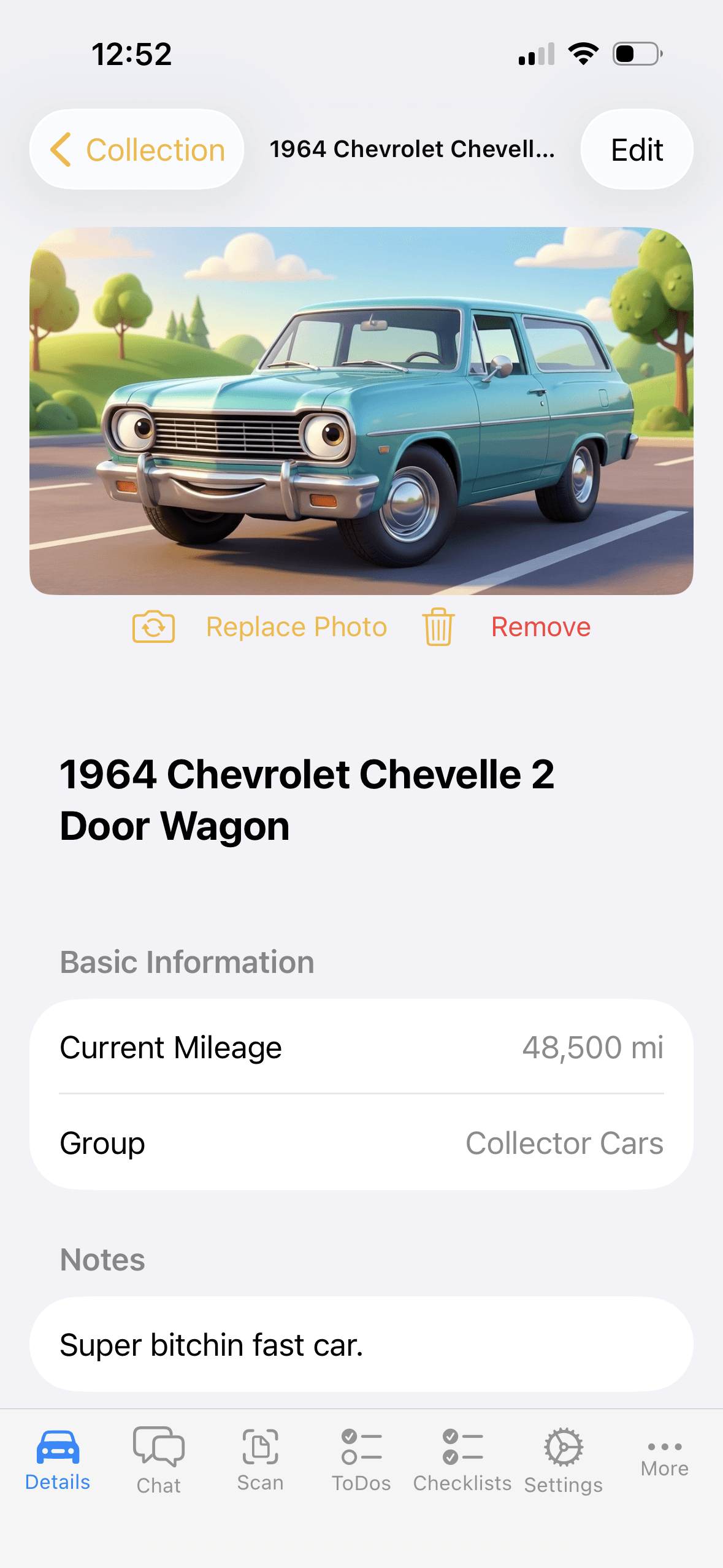 1964 Chevrolet Chevelle vehicle profile in VOXCAR