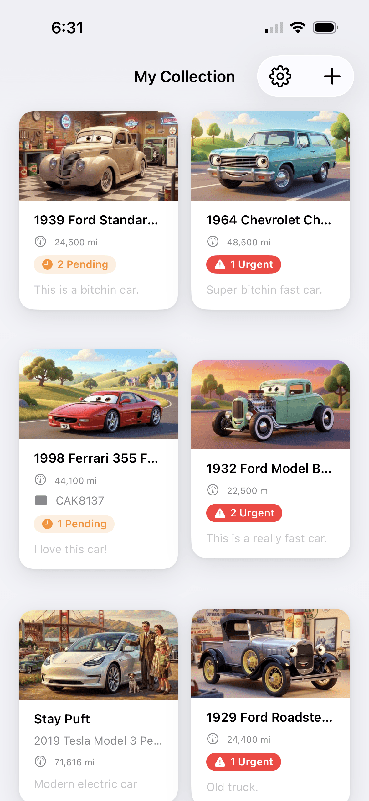 VOXCAR vehicle dashboard